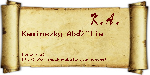 Kaminszky Abélia névjegykártya